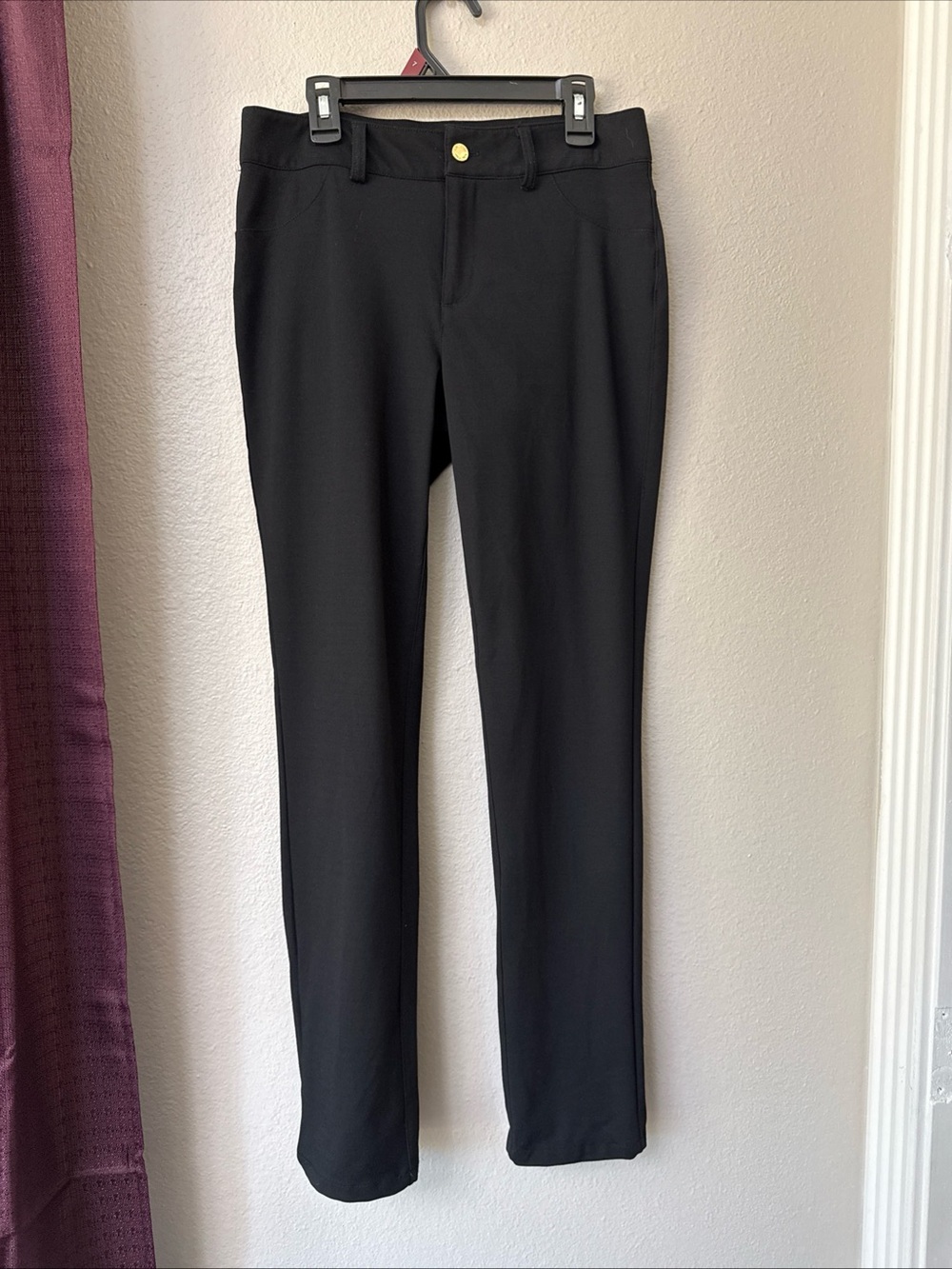 B8/3 Calvin Klein Black Stretchy Casual Pant Size 4